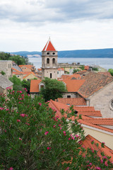 Beautiful summer view on the old town Omis in Croatia.