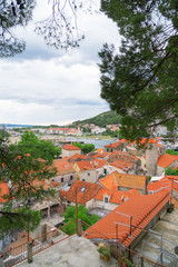 Obraz premium Beautiful summer view on the old town Omis in Croatia.