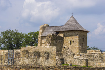 Fototapeta na wymiar General view of Suceava medieval Fortress