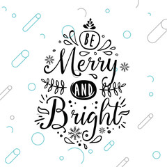 Merry Christmas typography.