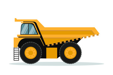 Obraz na płótnie Canvas Vector design of mining truck. Heavy machinery.