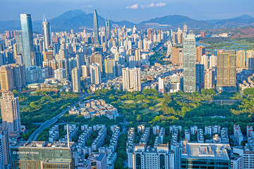 Obraz premium Intensive real estate development in downtown Shenzhen