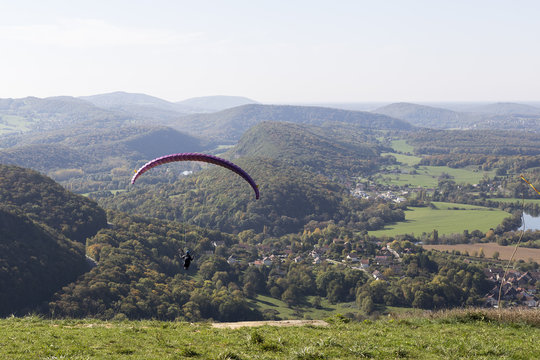 Saut en parapente