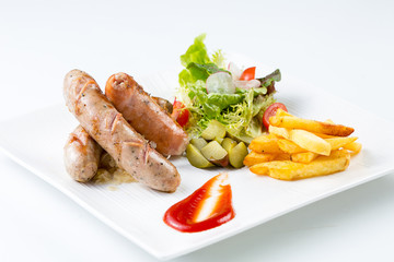 German barbecue sausage platter