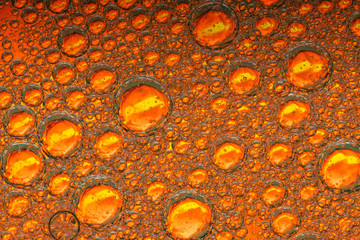 Orange Yellow Red Bubble Madness Texture Background