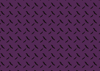 Halloween various bats purple hand painted pattern background