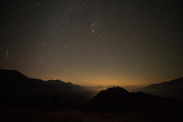 Starry Nightsky View At Mt. Mohar In National Park Hohe Tauern