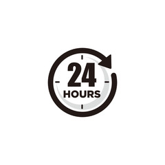 24 hours icon vector