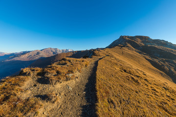 Beautiful Autumn Mountain Panorama View At Mt. Mohar In National Park Hohe Tauern In Carinthia Austria