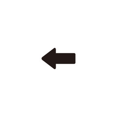 Left arrow icon vector