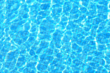 Top view of Blue ripped water in swimming pool