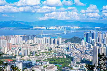 Guangdong, Hong Kong and Macau Bay Area - Shenzhen Bay Financial Circle / Shenzhen City Skyline