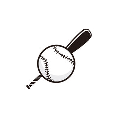 Baseball ball, baseball stick vector