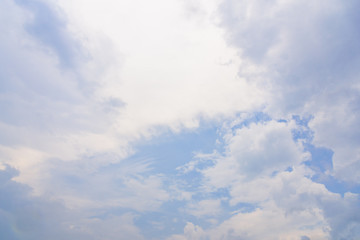 The nature of blue sky with cloud in the morning.
