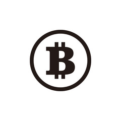 Bitcoin icon vector