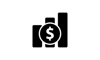 Money Template Solid Icon Isolated