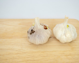 Garlic has fungus.