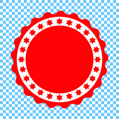 Award icon, red seal icon, sticker.