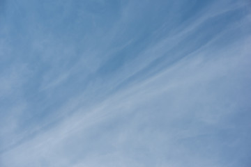 soft cloud pattern on clear blue sky background on sunshine day