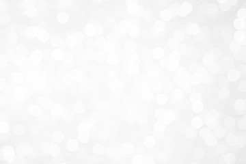 gray bokeh White and Silver lights on bokeh abstract background.