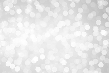 gray bokeh White and Silver lights on bokeh abstract background.