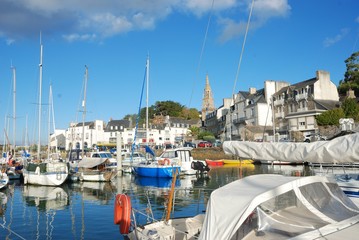 BINIC_ FRANCE,30 SEPTEMBER, 2018: Boat in the port of Binic Brittany