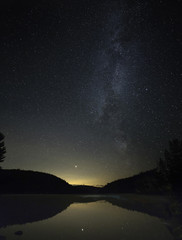 Milky way over the Lake La Mauricie National Park