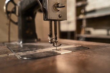 old sewing machine detail