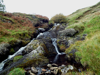 waterfall in the mountains