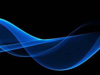      Abstract blue flow wave background 