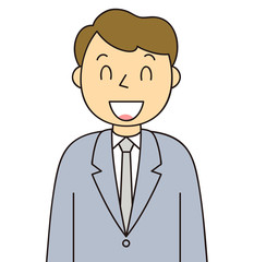 男性　ビジネスマン　笑顔