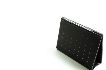 Black and white calendar　白黒のカレンダー