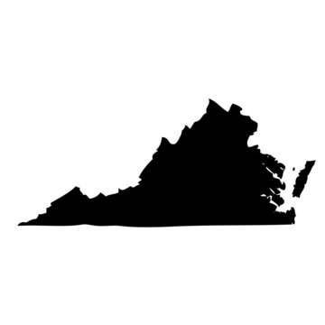 Virginia - map state of USA