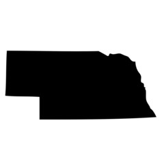 Nebraska - map state of USA