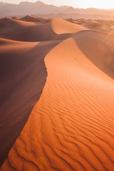Sand dunes at Death Valley at first light - 227647547