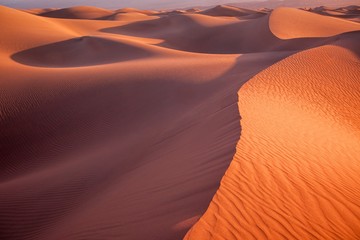 Fototapeta na wymiar Sand dunes at Death Valley at first light