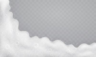 Foam with soap bubbles, top view. Flow of soap and shampoos. - obrazy, fototapety, plakaty