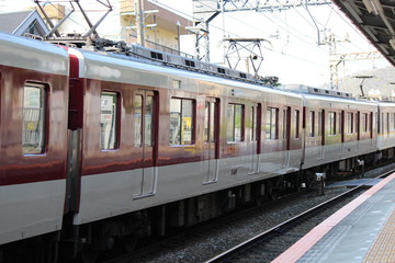 Fototapeta premium A train running in Japan. Kintetsu train