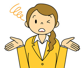 女性　OL　事務員　お手上げ