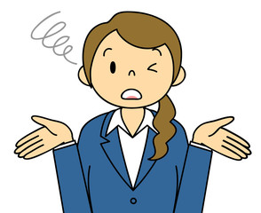 女性　OL　事務員　お手上げ
