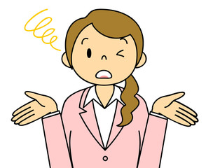 女性　OL　事務員　お手上げ