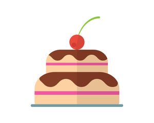 cake flat icon illustration vector,bakery flat icon illustration vector,birthday cake flat icon illustration vector