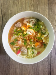 Thai noodles. Asian food,