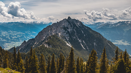 Obraz premium Beautiful alpine view at the Achensee - Maurach - Tyrol - Austria