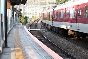 Obraz premium A train running in Japan. Kintetsu train