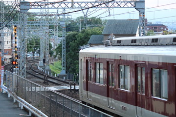 Fototapeta premium A train running in Japan. Kintetsu train