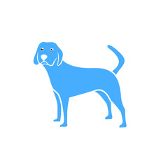 dog silhouette vector. dog logo icon template
