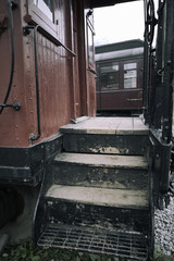 Fototapeta na wymiar Old train stairs