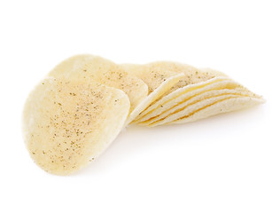 Potato chips isolated on a white background