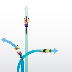 Obraz premium Top view of racing bicycle. Vector illustration